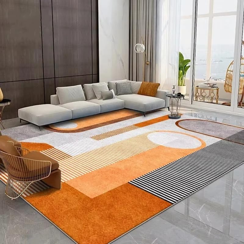 Tapis de luxe moderne 100 x 120 cm au design minimaliste raffiné