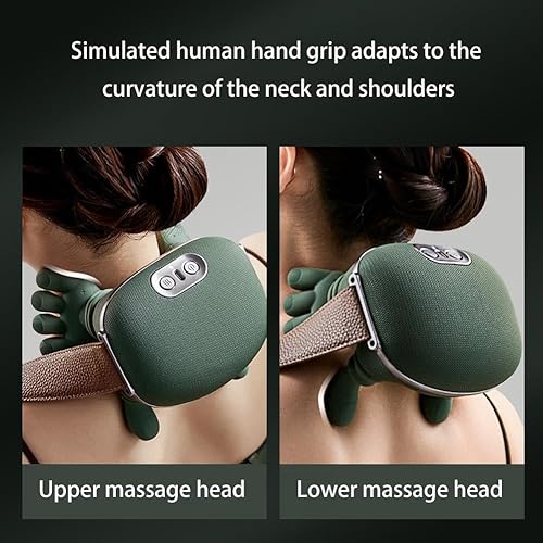 Miniatura 5 de Posture Luxe - Masajeador de cuello Siasoo portátil con 2 niveles de temperatura y ajustes de 3 velocidades, masaje de tejido profundo con calor