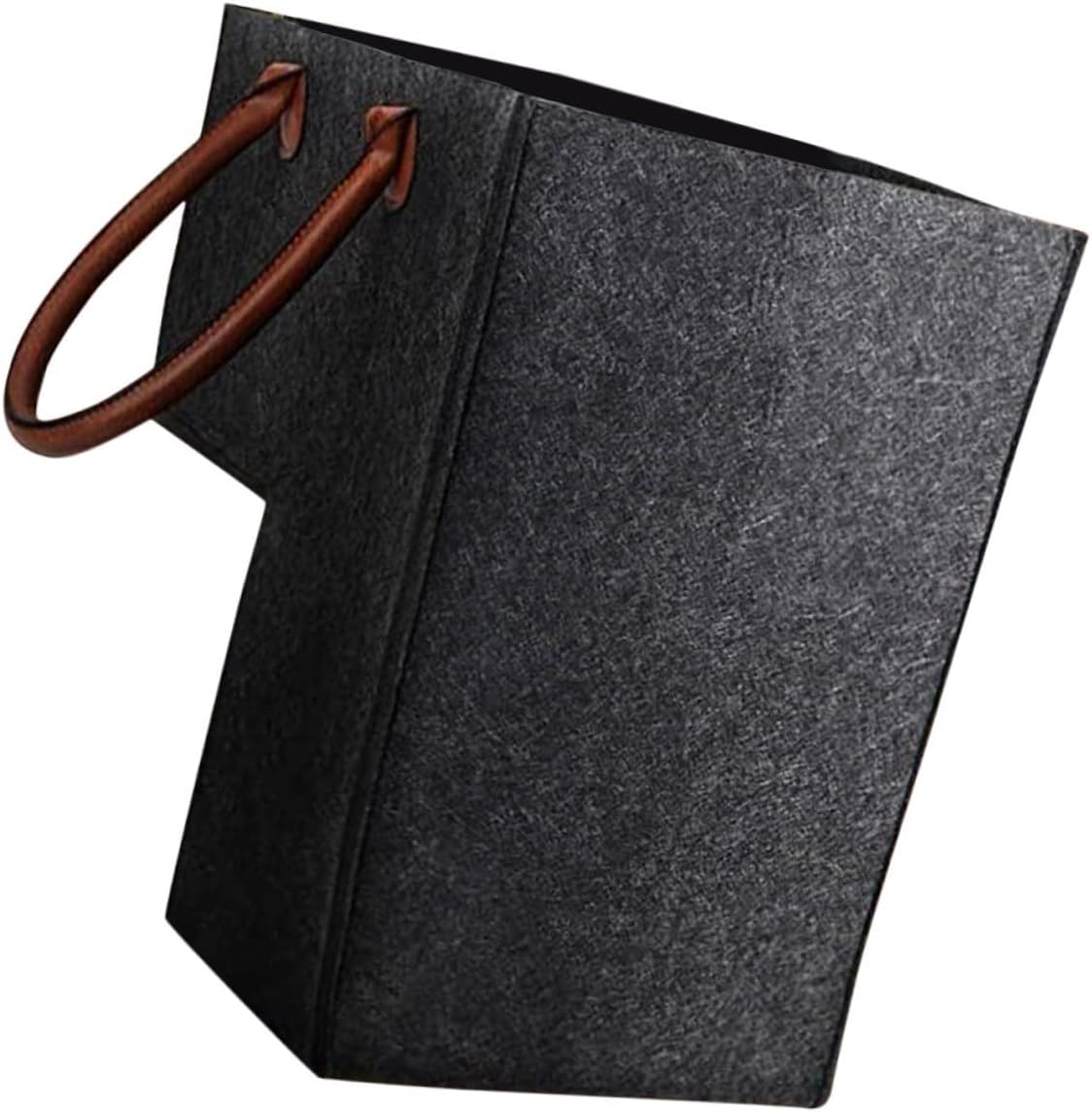 Zerodeko L- Shape Stair Organizer Laundry Basket for Stairs Stair Basket for Carpeted Felt Laundry Hamper Staircase Basket with Handles White Rug Rattan Artificial Leather Cloth Shelf Child