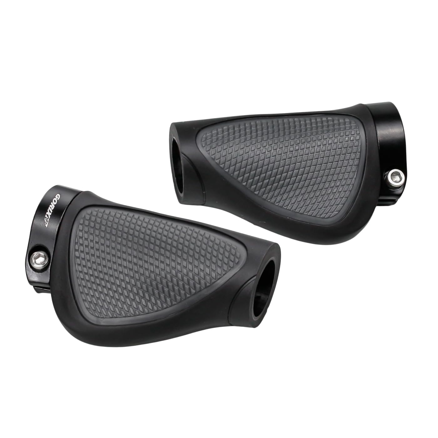 GORIX Bike Ergo Grips (Long133mm/Short92mm) TPE Lock On Fatigue-Reducing Handlebar Mountain Bicycle (GQZ-COMF) (Short:92mm)