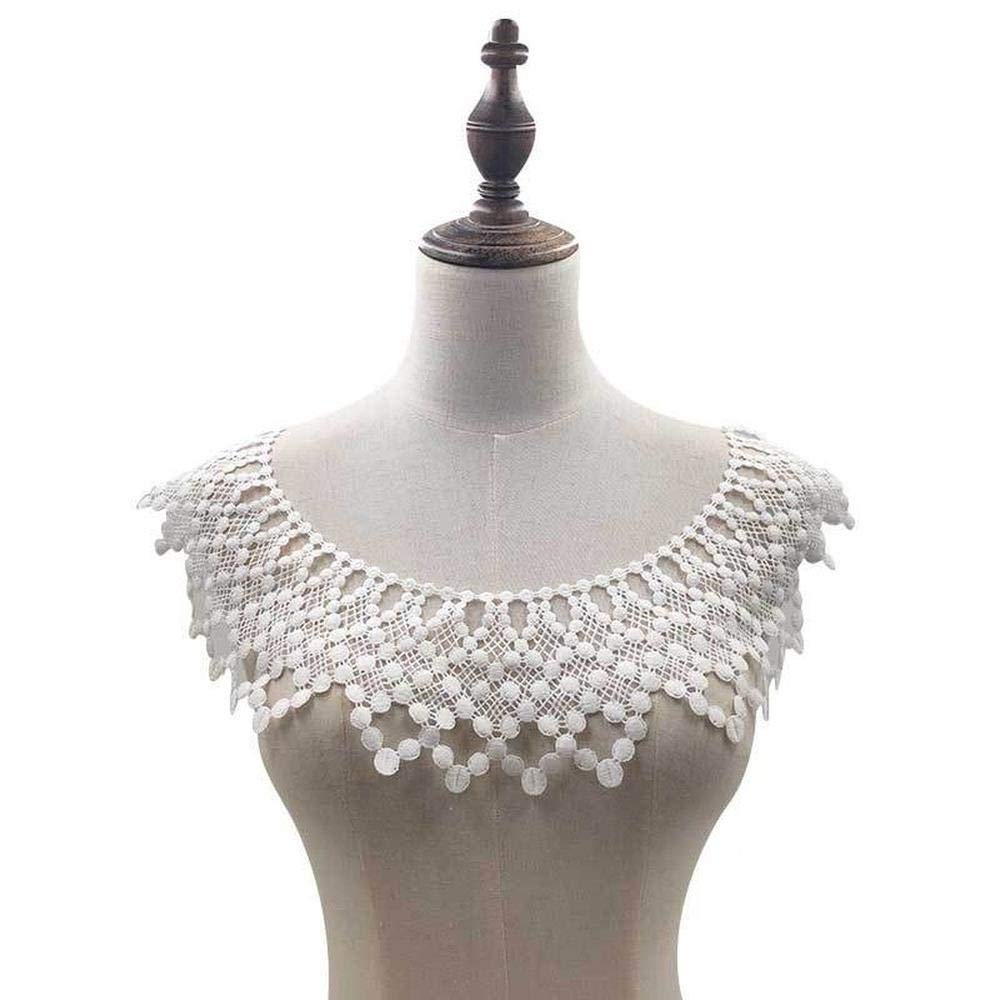 1 paio di toppe ricamate a forma di fiore in pizzo rosso, per abiti da sposa, colletti, decorazioni artigianali