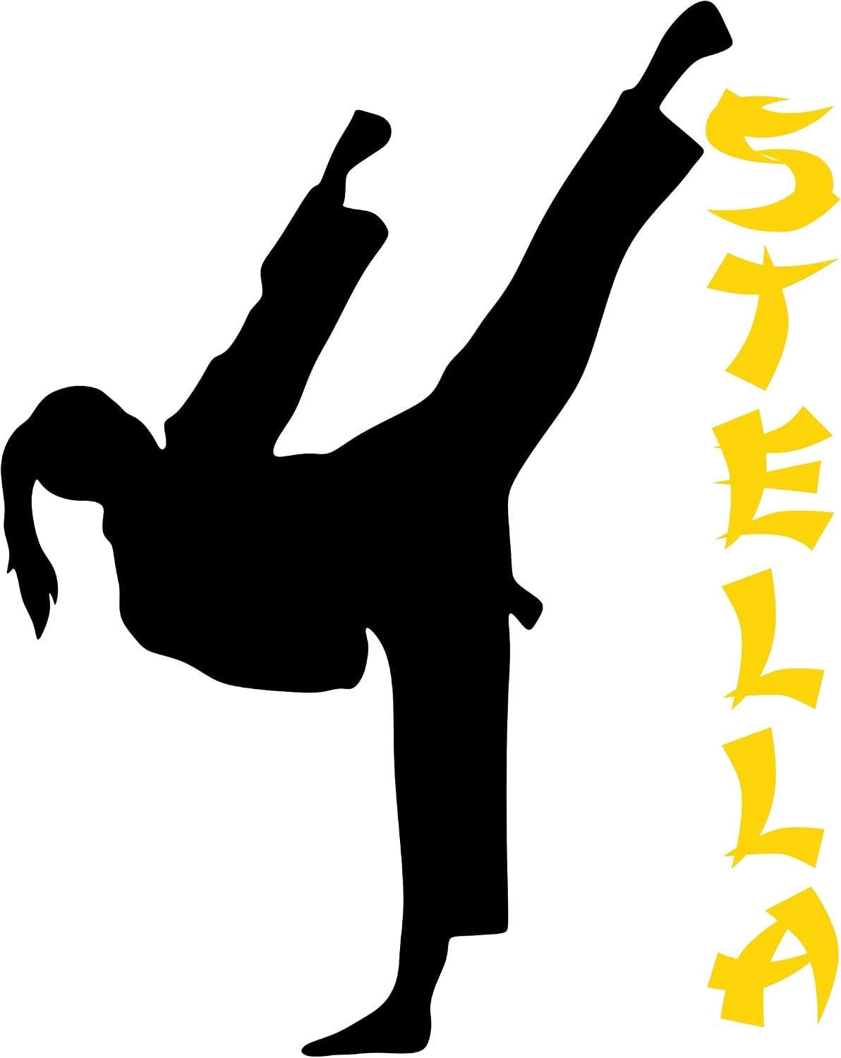 Personalized Karate Girl Wall Decal, Karate Gifts for Girls, Karate Girl Sticker, 30 Colors & Several Sizes