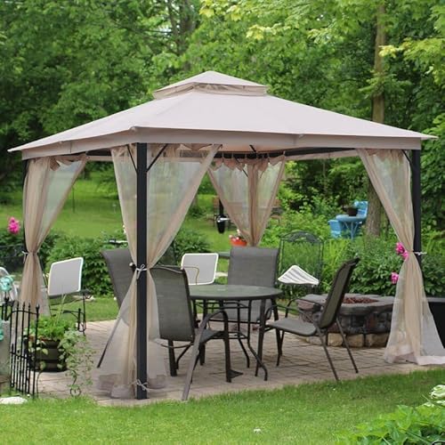 Outdoor Patio Gazebo 10x10, Heavy Duty Gazebos, Soft Top Gazebo