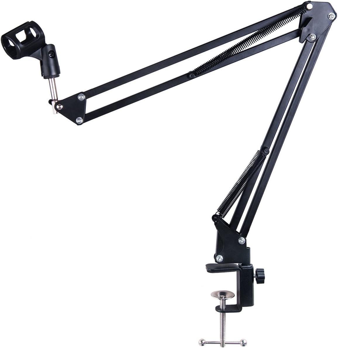 DuaFire Microphone Stand Suspension Boom Scissor Arm Holder for Studio, Program Record, Broadcasting and Solo Artist