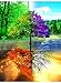 Produktbild Vansiho DIY Voll Bohren Diamant painting Kreuzstich Handwerk Kit, Home Wohnzimmer Dekorationen.Four Seasons Tree(14X18inch/35X45CM)