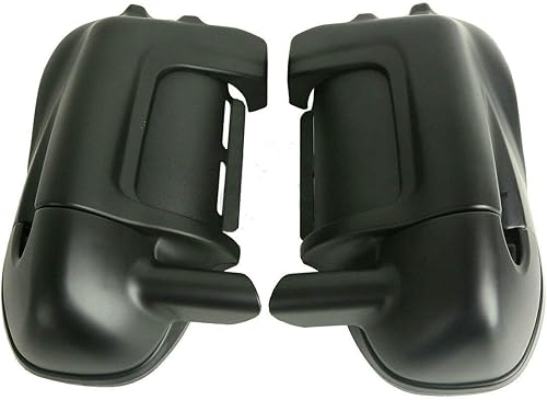 TCT-MOTORPARTS Guantera de carenados de pierna ventilada inferior negra mate para Harley Touring Road Street Electra Glide Road King Tour Electra