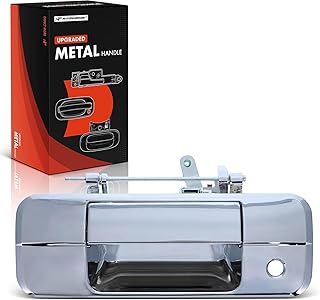 A-Premium - Upgraded Metal Tailgate Handle - Compatible with Toyota Tundra 2007-2013 - Chrome Latch Handle, w/Keyhole, Replace# 69090-0C040-Metal