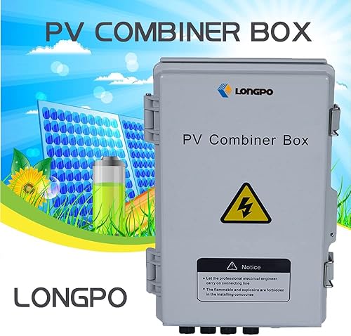 Miniatura 4 de lopopvsys Caja combinadora fotovoltaica de 4 cuerdas con detención de rayos, fusible de corriente nominal de 15 A y disyuntores 2P 63A para sistema