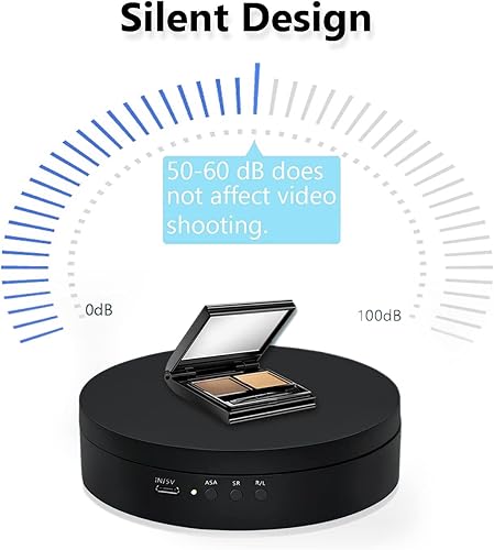 Miniatura 8 de Soporte de exhibición giratorio motorizado, soporte de exhibición electrónico de 360 grados, carga de 5.9 pulgadas23 libras para productos de