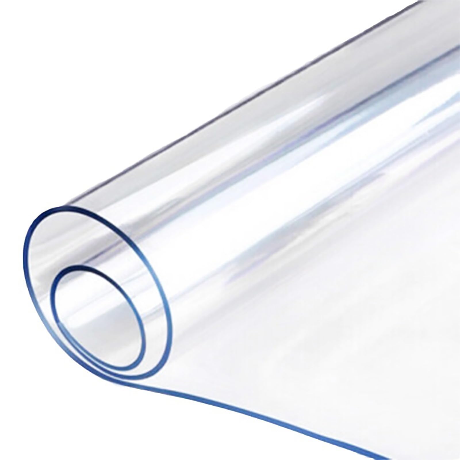 Mantel de PVC Transparente, 1mm Protector de Mesa para Exteriores, Mantel Cubre Mesa Antimanchas, Impermeable y Antibacteriano, para Cocina, Hogar, Pícnic, Exterior