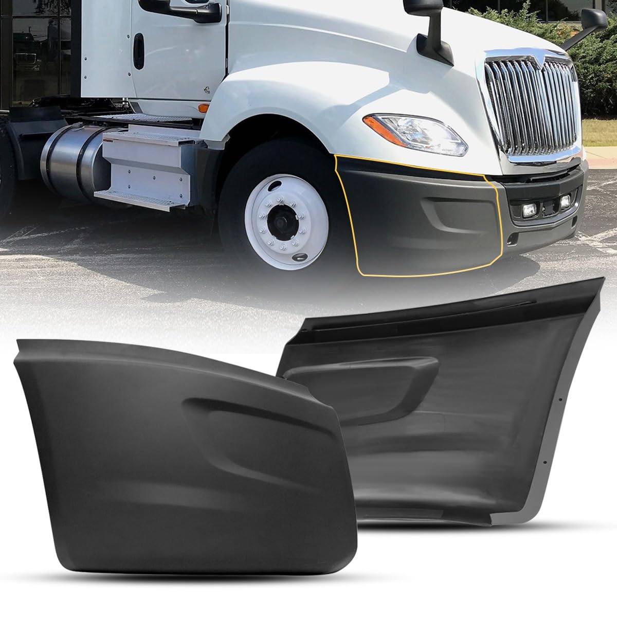 Photo 1 of KPJYATUO Front Corner Bumper Cover for 2018+ International LT625 - Black