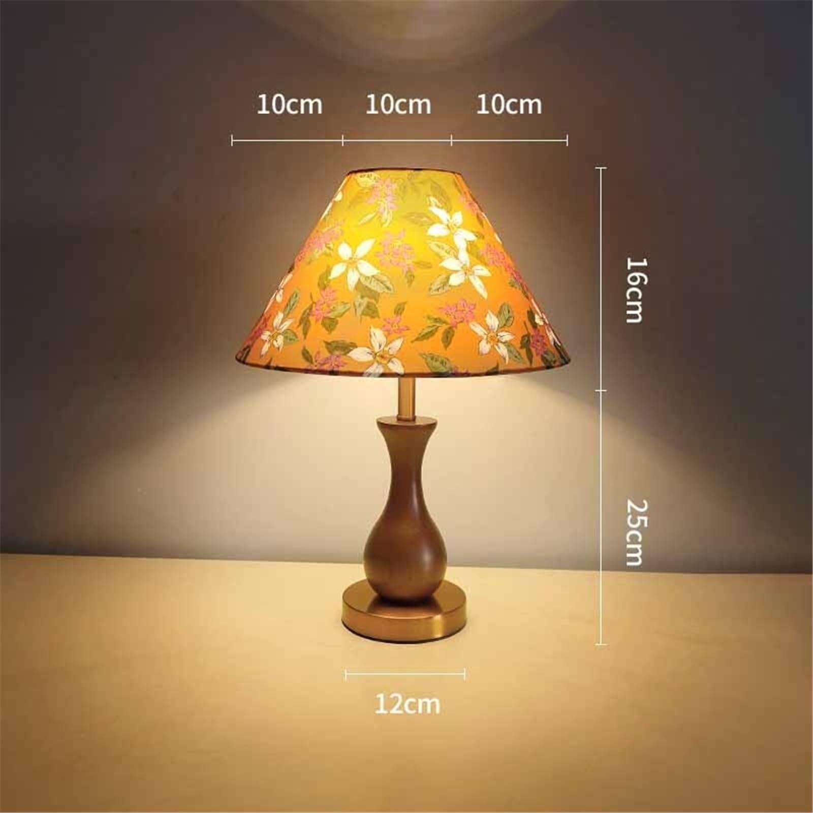 Lampada da comodino Lampada da tavolo decorativa retrò Magnolia Camera letto Comodino Soggiorno Studio Legno Lampade per la camera da letto