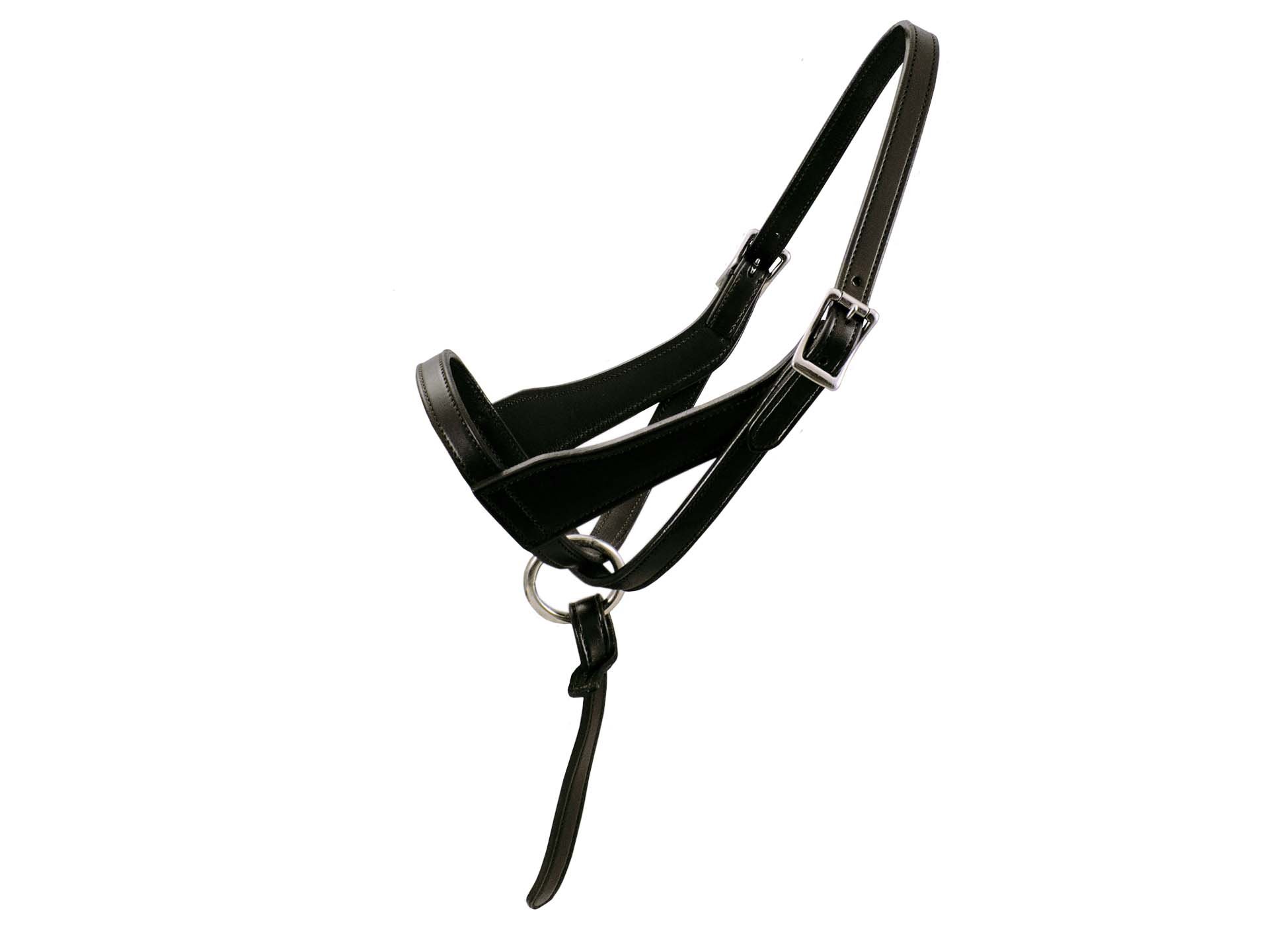Derby Originals Paris Tack Double Layered Leather Grow with Me Adjustable Horse Foal Halter with Extra Crown Piece