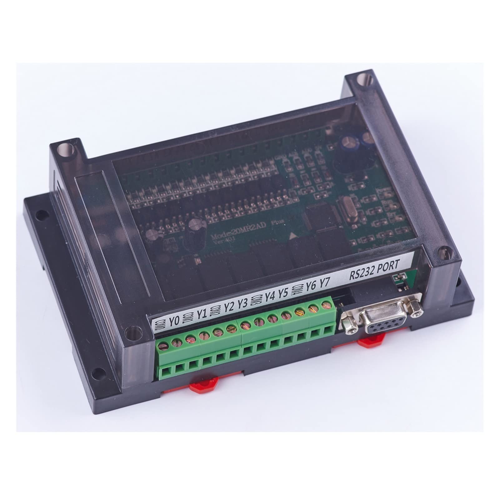 Máquina CNC, Controlador lógico programable PLC con Acture 2 0MR FX2N 12 Entrada 8 salida 0~10V 2 AD Relay Controlador automático Sistema de control de movimiento