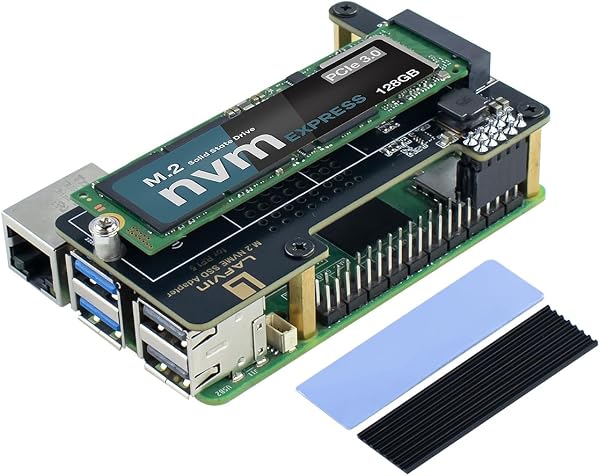 LAFVIN - Adattatore PCIe a M.2 per Raspberry Pi 5, Supporta SSD M.2 2230/2242/2260/2280 - 1