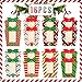 Blulu 16 Pieces Christmas Picture Frame Ornaments for Tree Christmas Hanging Photo Frame Ornaments Red and White and Green Present Box for Tree Party Decorations