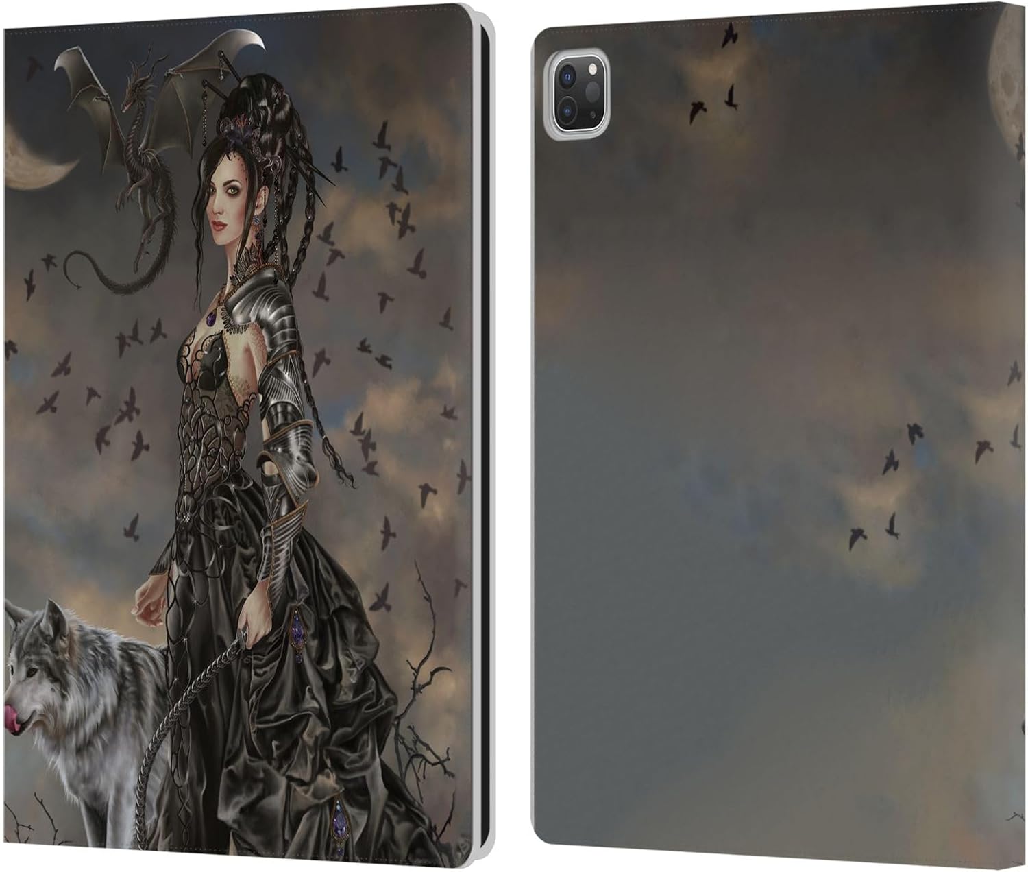Head Case Designs Officially Licensed Nene Thomas Earth Fairy On Moon Crescents Leather Wallet Case Compatible with Apple iPad Pro 13 M4 2024