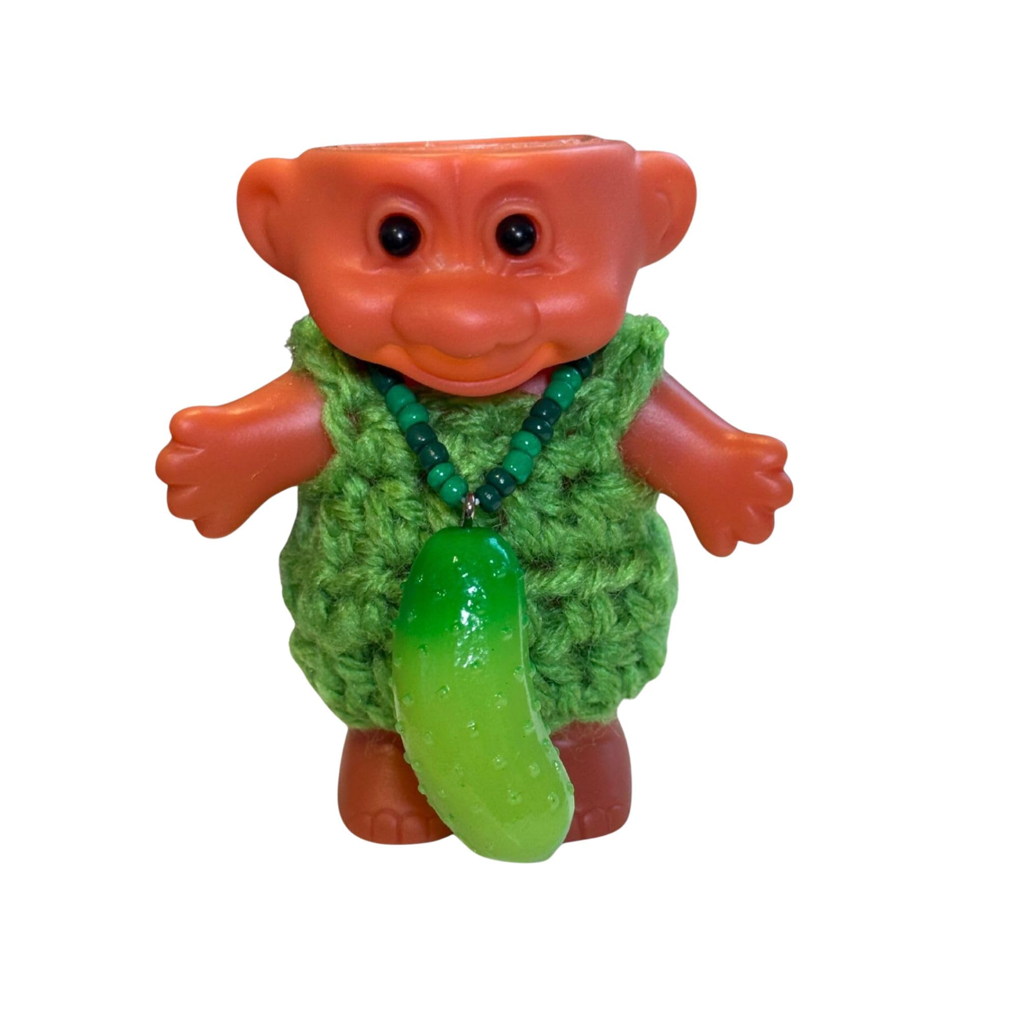 Pickle Theme Troll Lighter Cover Choose from Big or Small Pickle Necklace Stocking Stuffer Smoker Gift Gag Gift Nostalgia 80s 90s (Big Pickle Necklace)