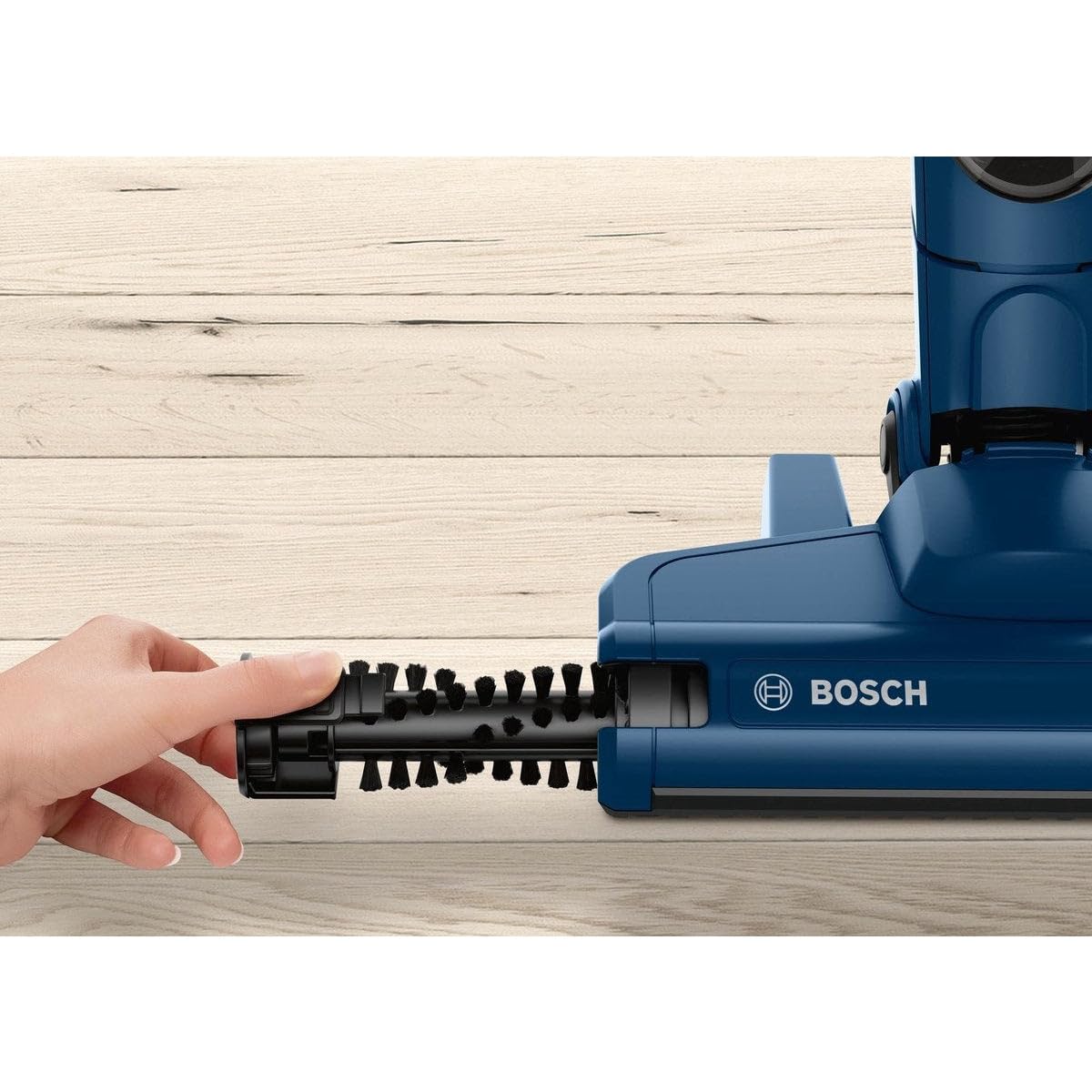 Bosch BBHF216 Serie 2, Scopa Elettrica Ricaricabile Readyy'y, 16Vmax, Spazzola per Tutti i Tipi di Pavimento, Filtro lavabile, Aspirabriciole Incluso, Autonomia 36 minuti