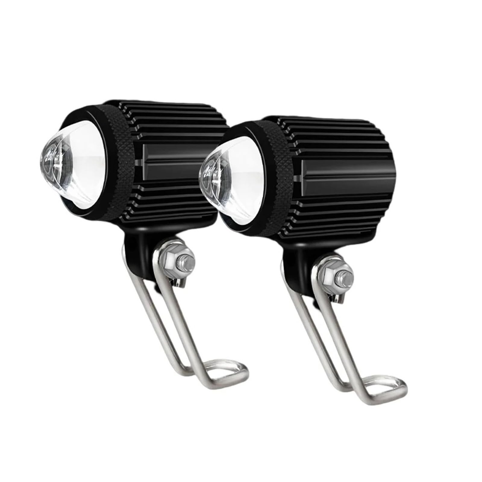 Fari Aggiuntivi A Led Per Moto Fendinebbia Faretti Ausiliari Per Bicolore Bianco Ambra Faro Del Motociclo(2 Light)