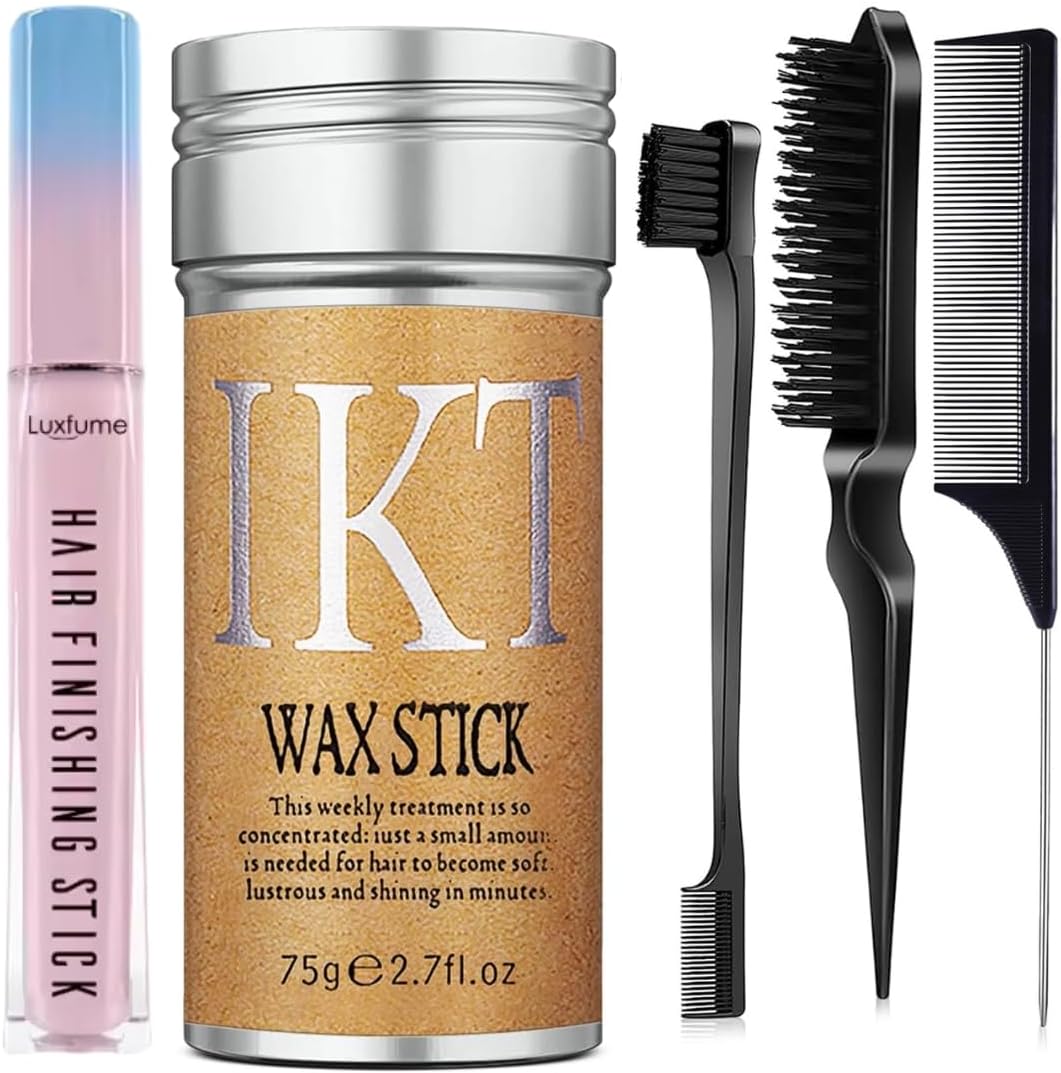 NIKITA.VIVI Hair Wax Stick & Hair Finishing Stick for Flyaway Edge Control Slick Sticks, Hairs Styling Products Includes Hairs Wax Sticks Finishing Gel Styling Comb Gel for Fly Away