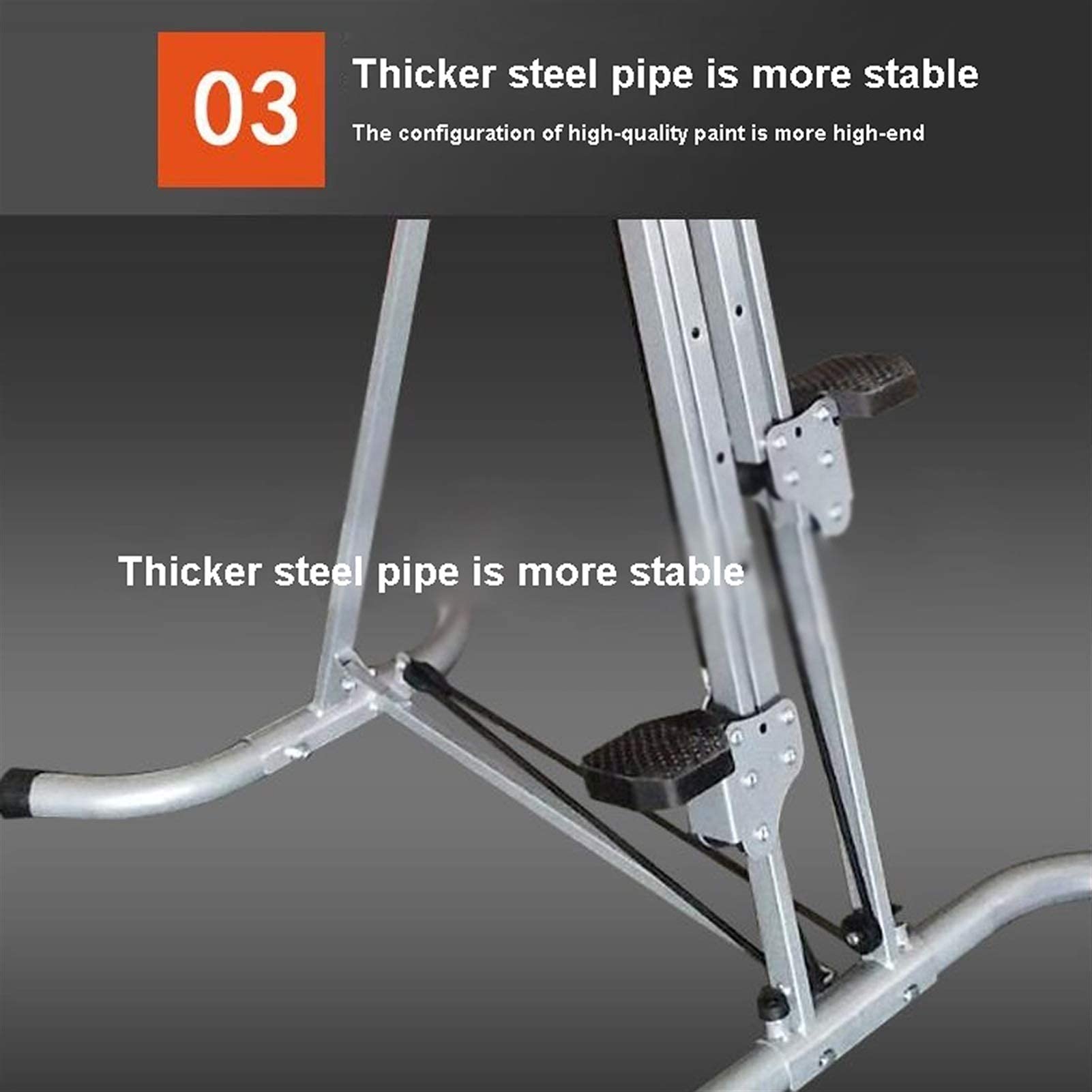 Stepper Per Esercizi Attrezzatura Per Allenamento Con Manubrio Regolabile In Altezza E Pedali Antiscivolo, Stepper Per Esercizi Display LCD Nero - Foto 2