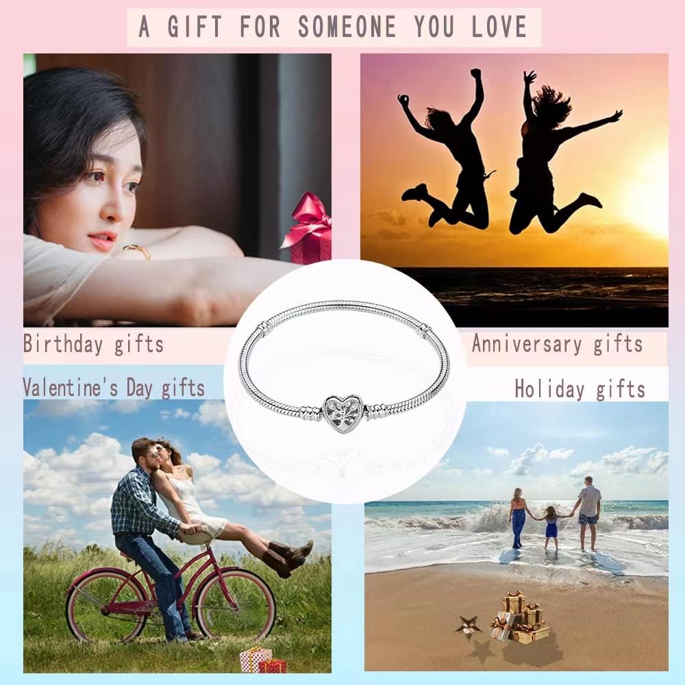Charm Snake Pattern Bracelet S925 Sterling Silver 18k Gold Plated, Rose Gold Snake Pattern Pandora Bracelet, Gift for Women