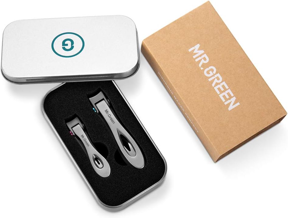 MR.GREEN Nail Clippers, Ultra Wide Jaw Opening Toenail Clipper for Thick Nails Heavy Duty Stainless Steel Fingernail Clippers for Seniors (Mr-1224plus) : Beauty & Personal Care