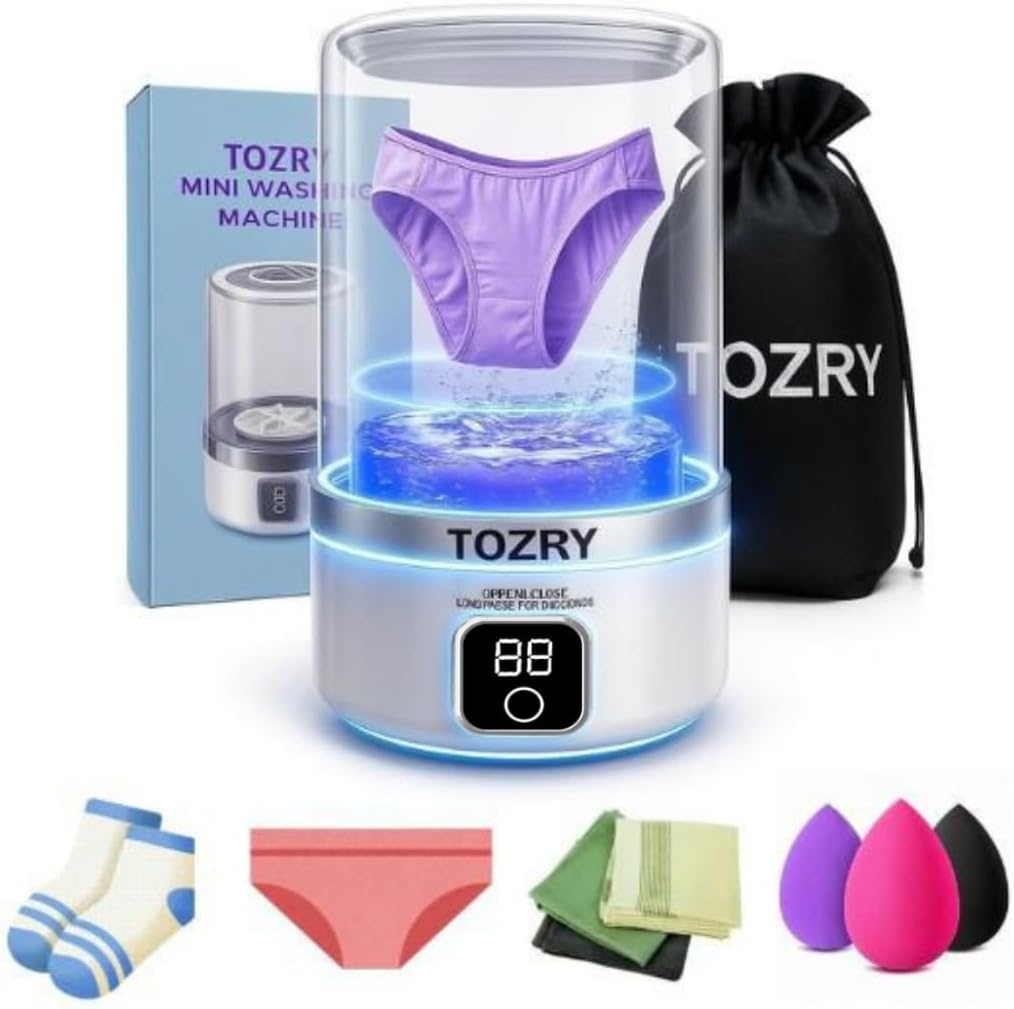 Mini Washing Machine – Portable Washer, Travel Laundry for Apartments, Dorms, RVs & Small Spaces, Mini Laundry for Baby Clothes, Compact Underwear washer