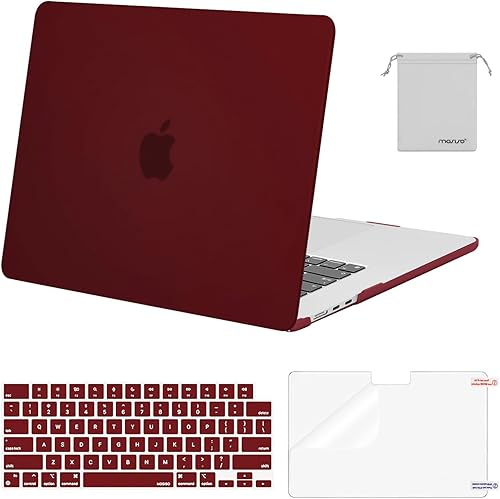 Miniatura 85 de MOSISO Funda compatible con MacBook Air de 15 pulgadas M4 M3 M2 2025 2024 2023 versión A3241 A3114 A2941 con Touch ID, funda rígida de plástico