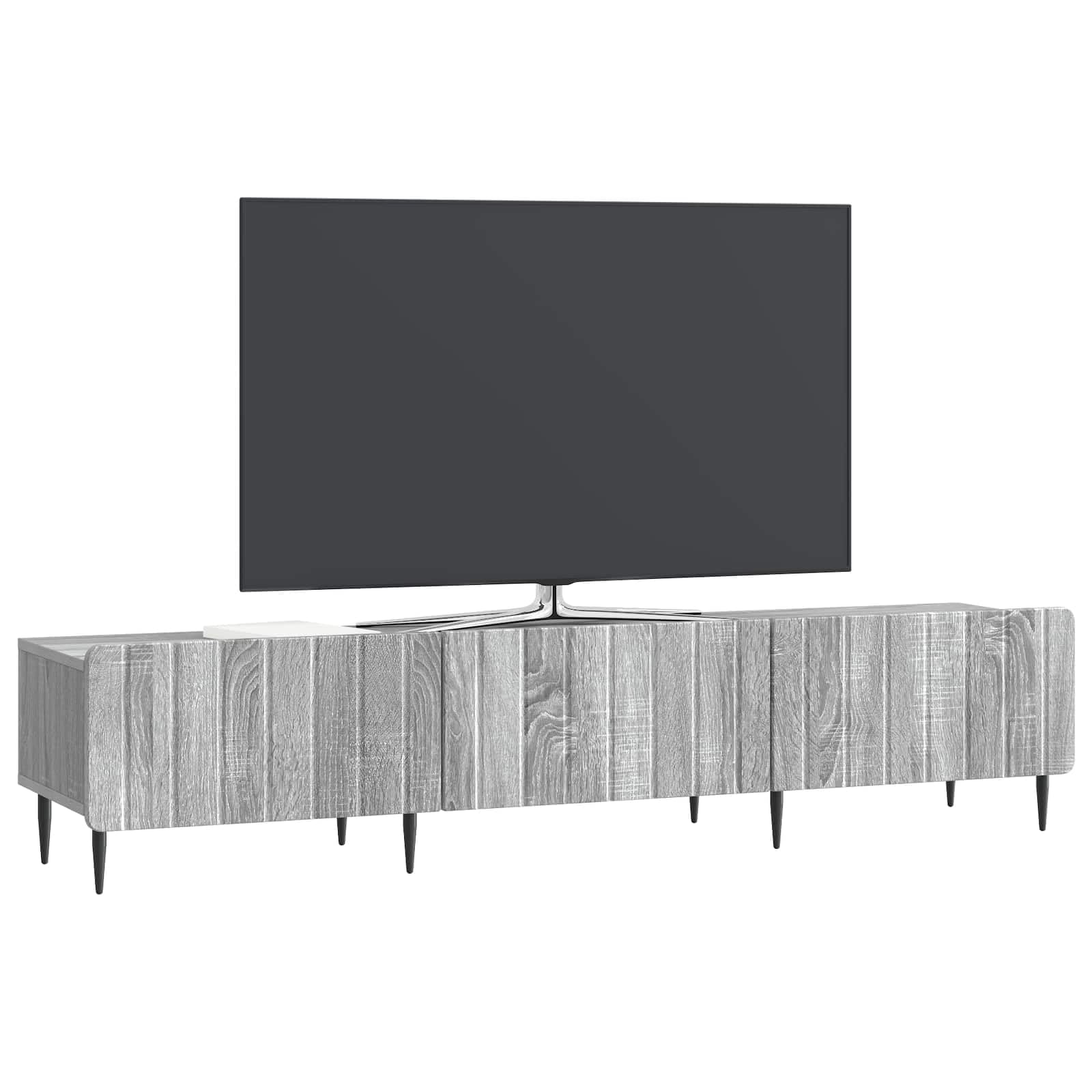 Mobile basso per TV, grigio Sonoma, 147 x 34,5 x 32 cm, in legno