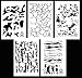 Acid Tactical 5 Pack - 14" Camouflage Airbrush Spray Paint Stencils - Duracoat Gun Duck Boat Camo - Multicam Digital Tiger Stripe Camo+