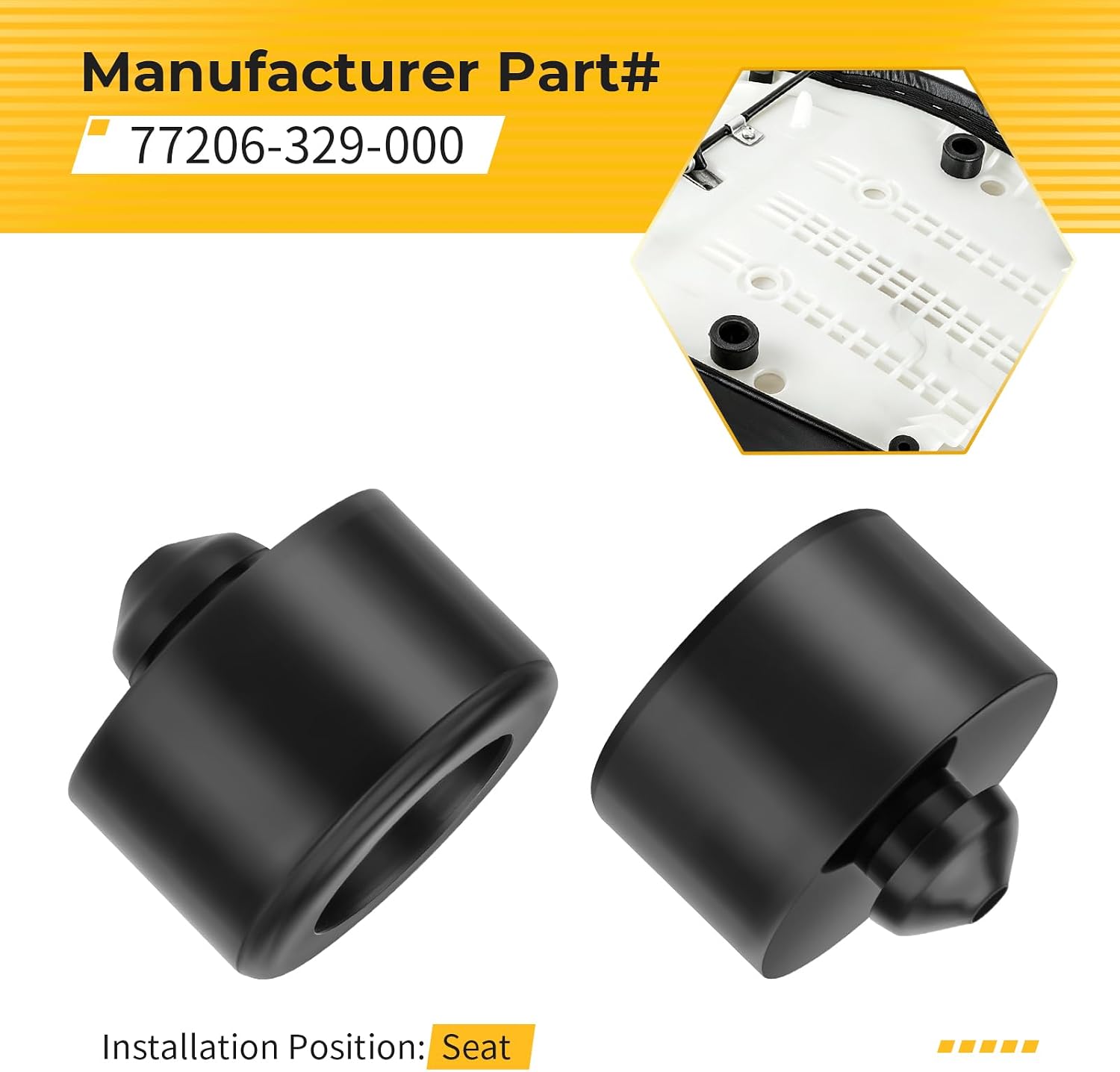 M MATI Seat Cushion Rubber for Honda TRX450R TRX450ER Foreman 450 TRX450FE TRX450FM Sportrax 350 TRX300EX T-alon 1000R 1000RS 1000X 1000XS 1975-2024 77206-329-000