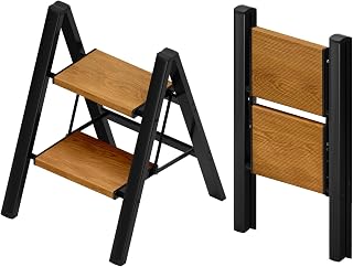 TARANTA 2-Step Aluminum Folding Step Ladder Stool - Lightweight 6.2 lbs, Extra-Wide Anti-Slip Steps, 330 lbs Capacity, Compact Storage for Home Kitchen