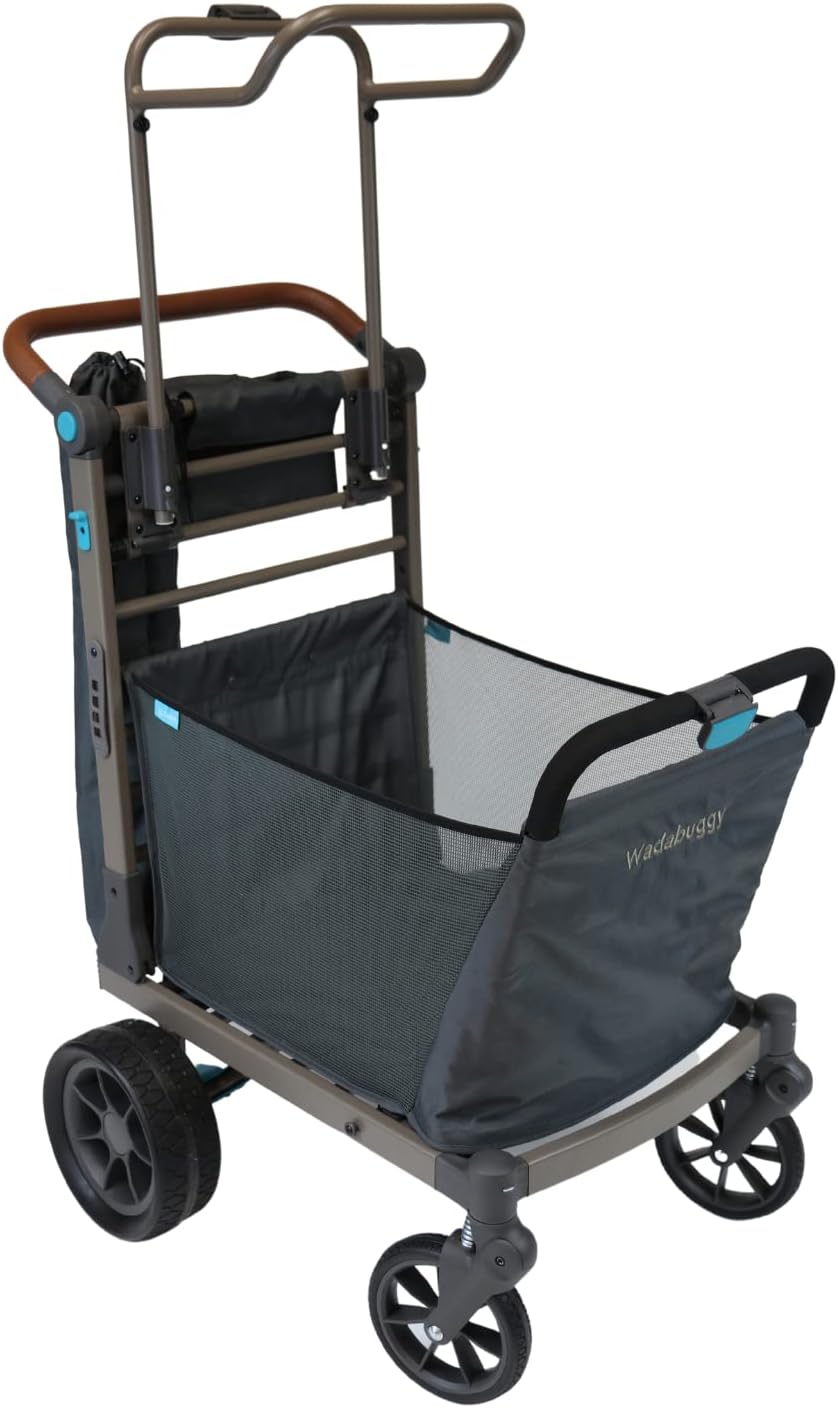 Wadabuggy Beach Foldable Cart - Collapsible & Folding Cart with Wheels for Sand & All Terrain - Foldable Wagon for Beach, Grocery, Heavy Duty