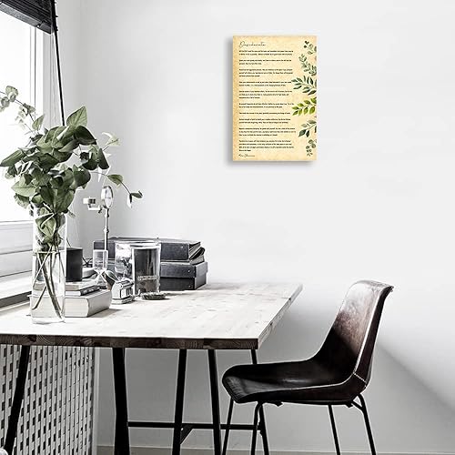 Miniatura 2 de Desiderata Poema enmarcado para pared, póster motivacional, libro, citas, arte de pared, lienzo retro, decoración de imagen inspiradora enmarcada