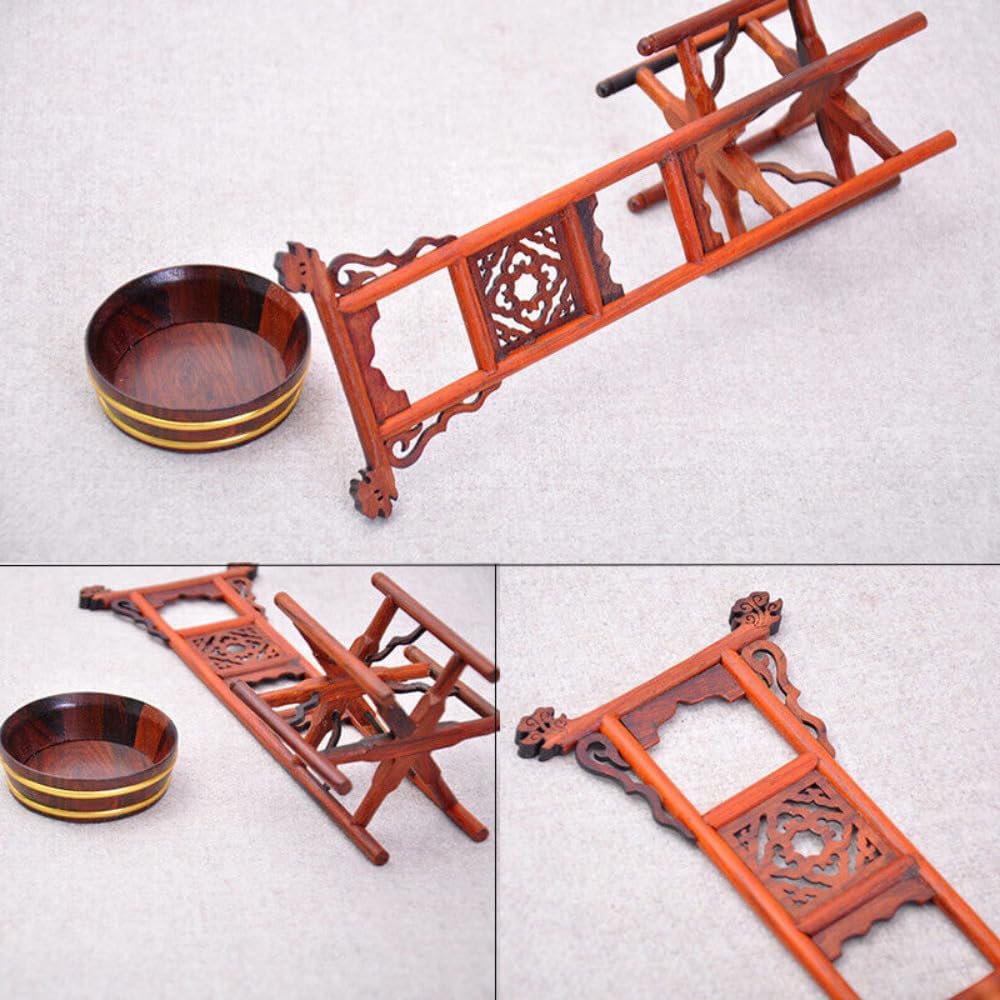 Chinese Antique Wash Basin Stand Mini Furniture Model Furniture Decor