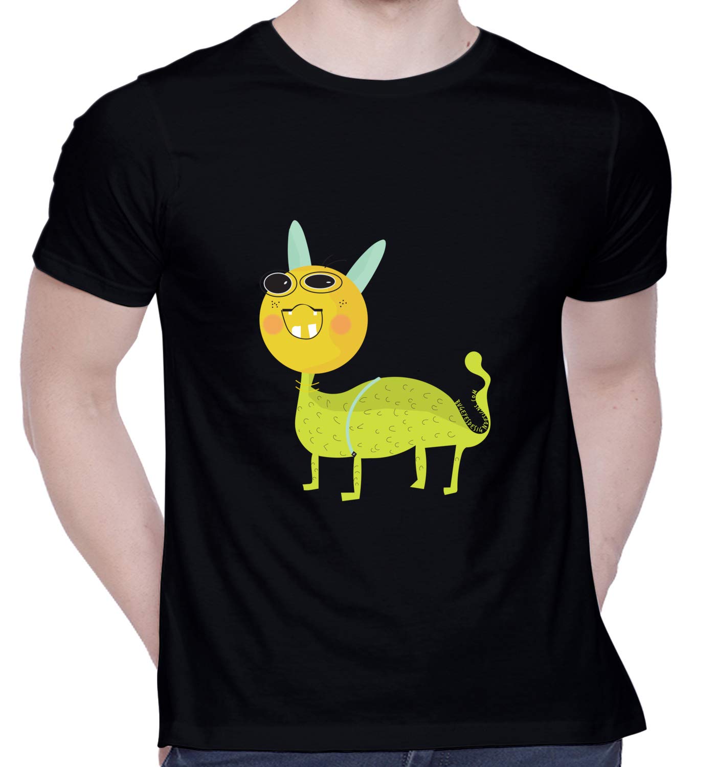 CreativiTGraphic Printed T-Shirt for Unisex Beautiful Monster Tshirt | Casual Half Sleeve Round Neck T-Shirt | 100% Cotton | D00033-7