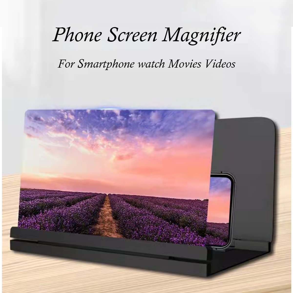 12 pollici 14 pollici HD Lente di ingrandimento dello schermo del telefono, amplificatore dello schermo, video del film Enlarger Proiettore telefono schermo, Smartphone Lente di ingrandimento, suppor