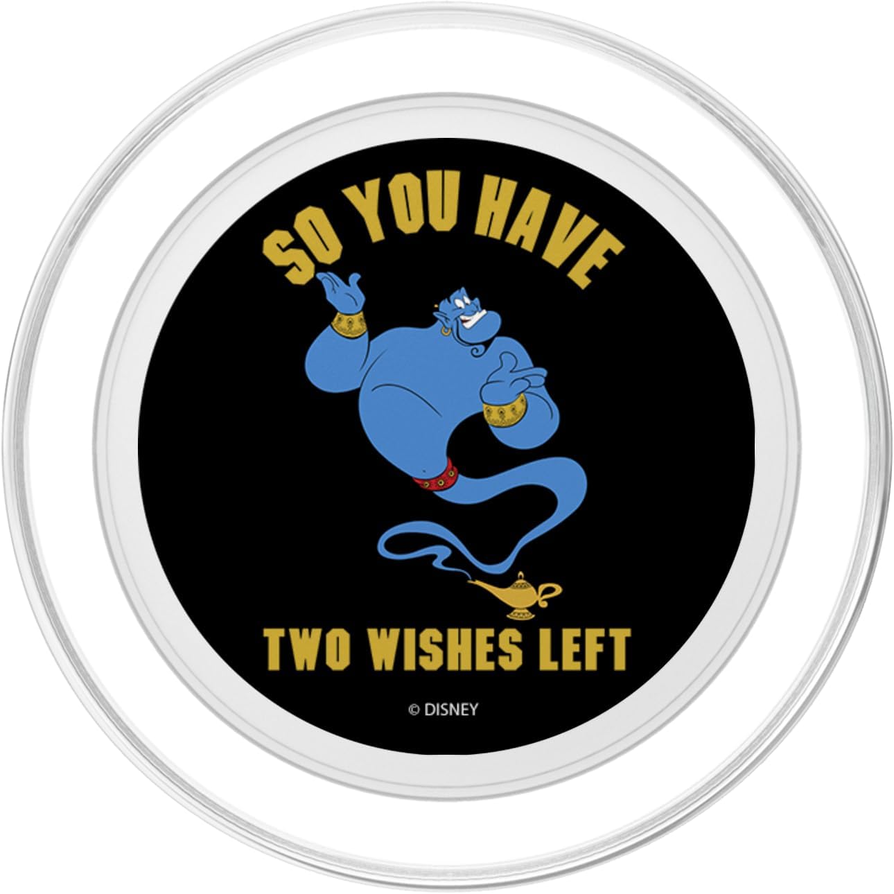 Disney Aladdin Genie So You Have Two Wishes Left PopSockets MagSafe PopGrip for iPhone