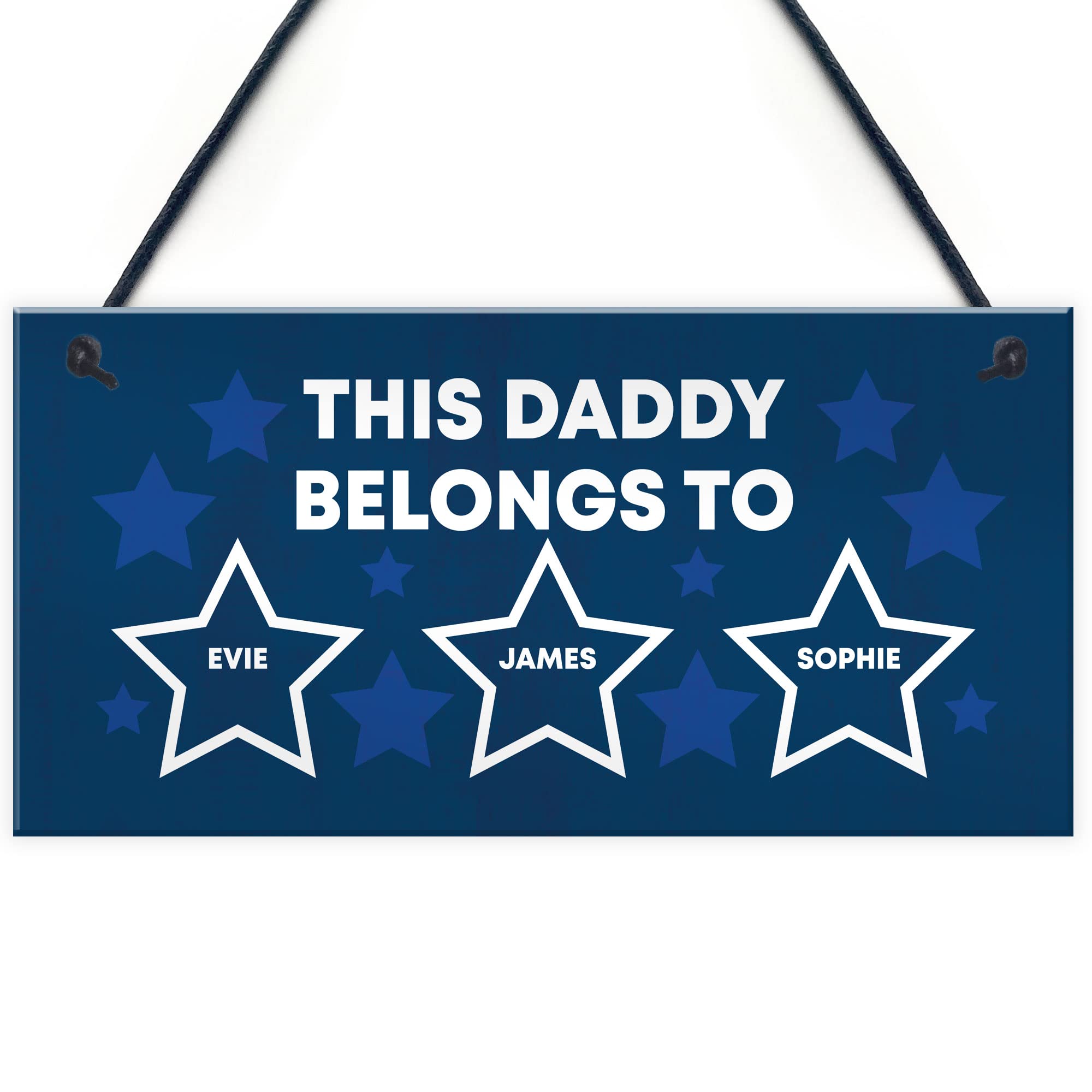 Red Ocean Fathers Day For Him Hanging Sign Daddy From Daughter Son Daddy Birthday
