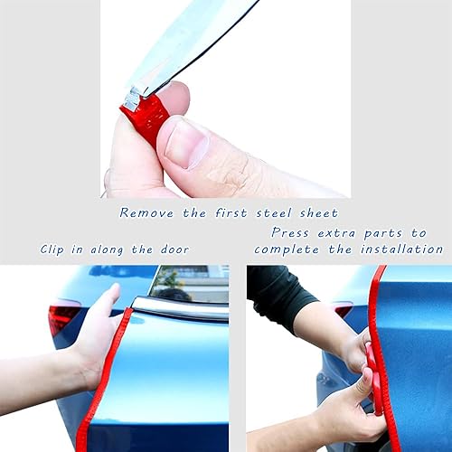 Miniatura 5 de Protector de borde de puerta de automóvil, protector de puerta de automóvil de 16 pies, borde de puerta de automóvil, protector de arañazos para