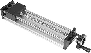 Manual Sliding Table Linear Rail Stage 250mm/9.84in XY Dual Optical Axis Manual Sliding Table Linear Rail Guide Aluminium Alloy Slide Stage for CNC Production Machinery Testing Equipment