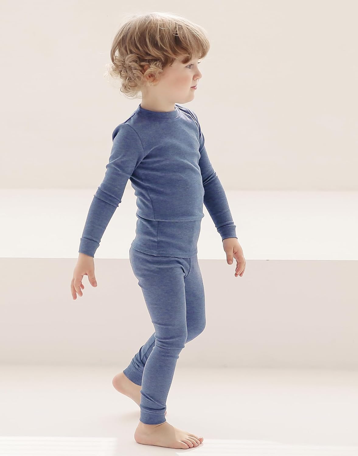 Vaenait 6M-12Y Toddler Kids Super Soft Lightweight Breathable Modal Cotton Melange Sleepwear Pajamas Set - Image 5