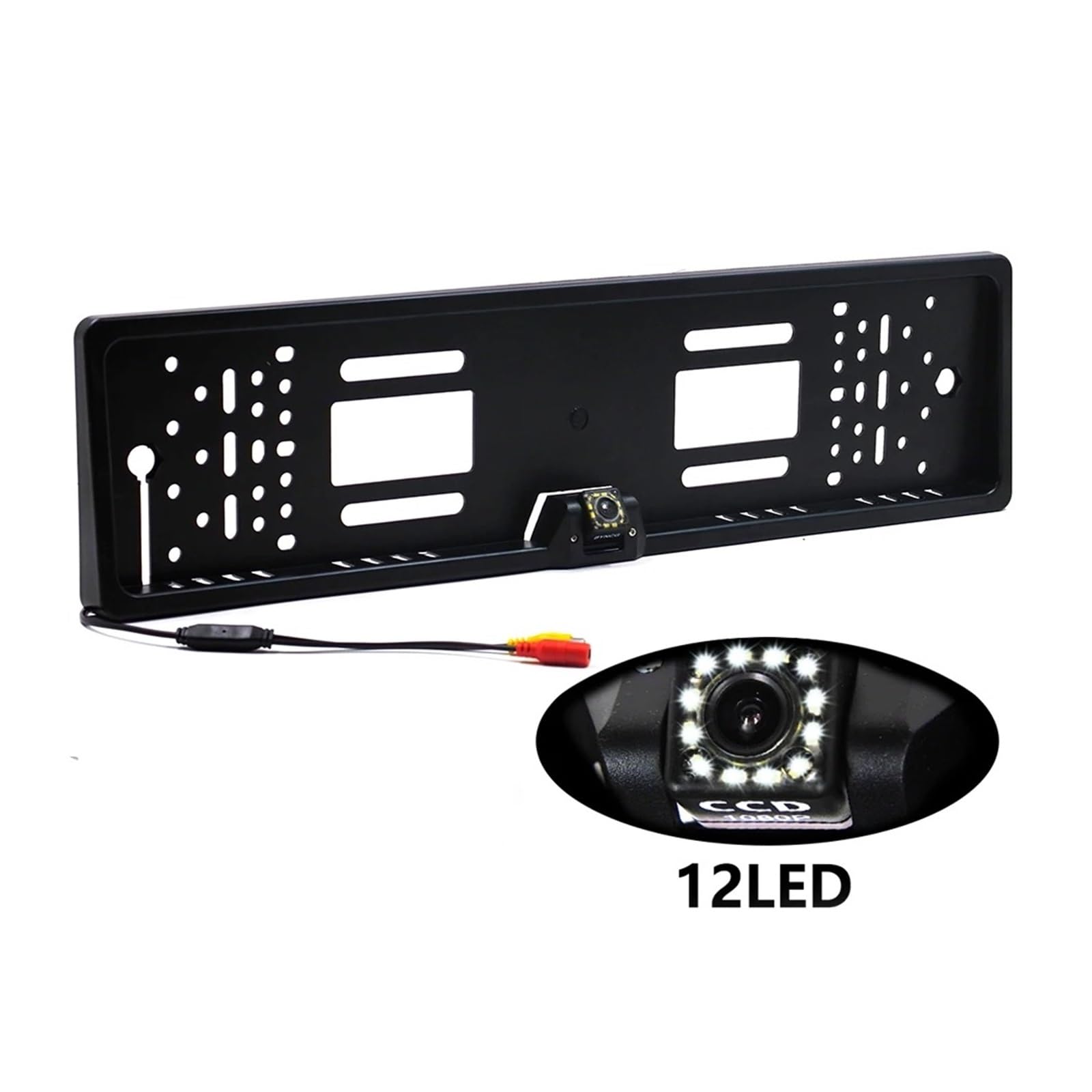 170 Cornice targa europea wireless per auto Telecamera per retromarcia con automatica Visione notturna CCD universale a 12 LED Telecamera Retromarcia