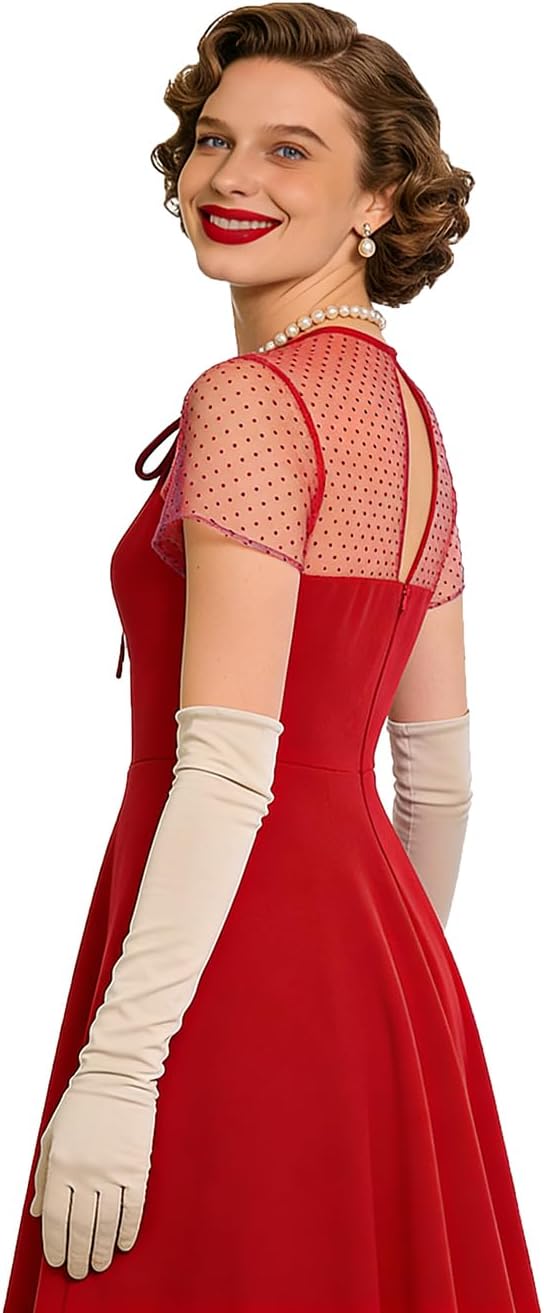 Women's 50s Retro Vintage Swing Cocktail Party Dress 1950s Rockabilly Prom Dresses - Image 3