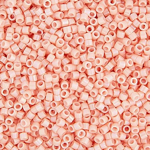Miyuki Delica 11/0 Peach Luster Opaque 50gms Bag of Japanese Glass Beads