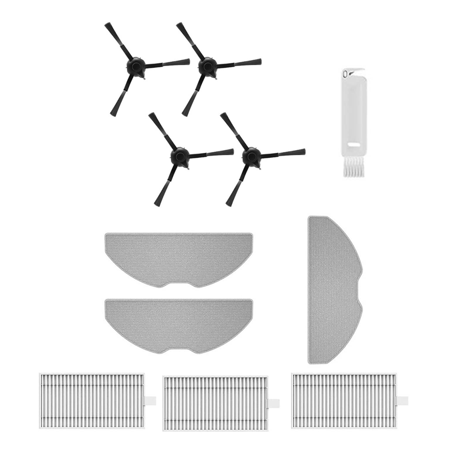 EtliN Seitenbürstenfilter-Mopptuch-Set, kompatibel mit 360 S8 S8 Plus Staubsaugerroboter, Ersatzfilter, Hand-Akku-Staubsauger, Ersatzteile, Zubehör