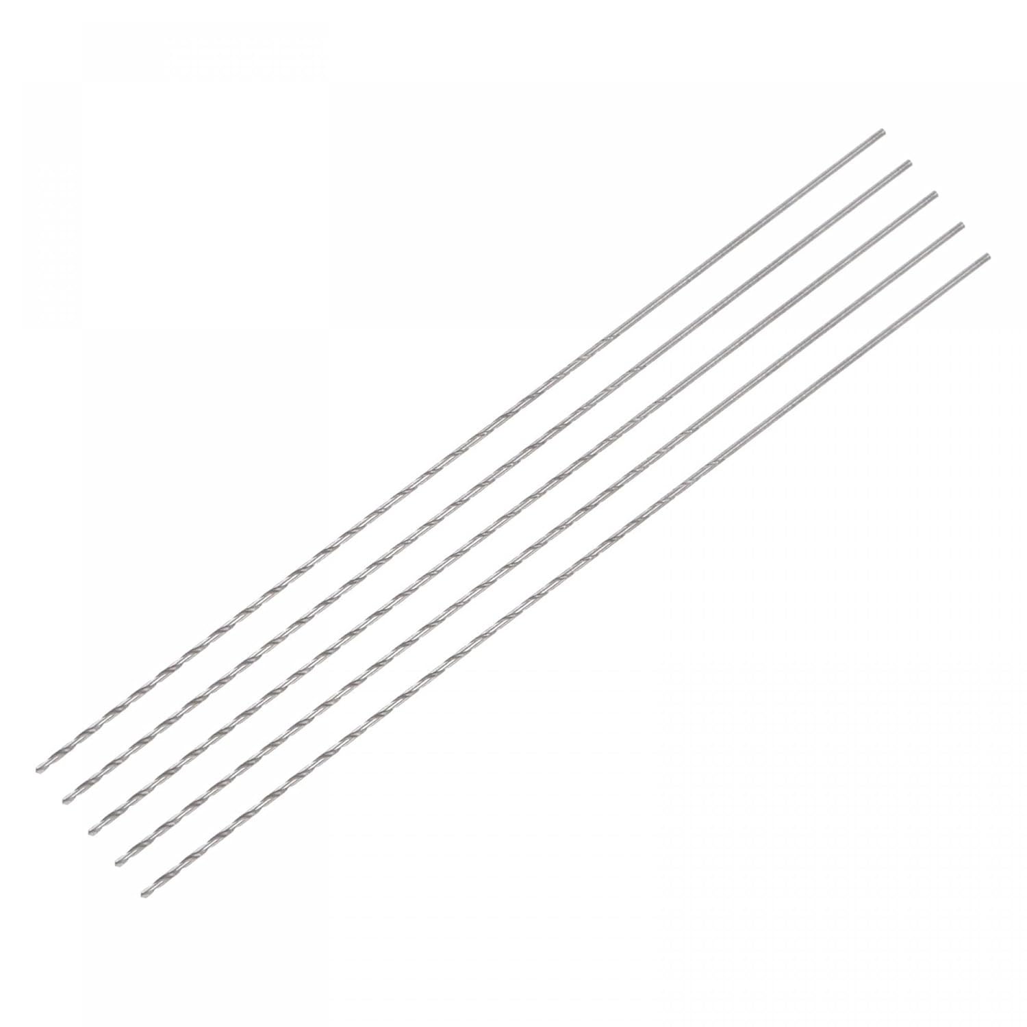 uxcell 5 Pcs 1mm Mini Micro Twist Drill Bits, High-Speed Steel Straight Shank Extra Long Drill Bit 100mm for Aluminum Alloy