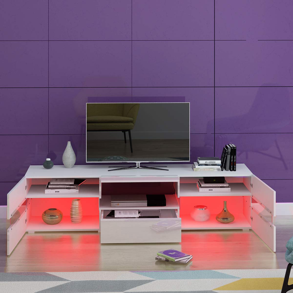 Panana LED TV Stand Unit 177cm Width Modern TV Desk with Large